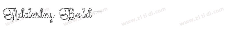 Adderley Bold字体转换